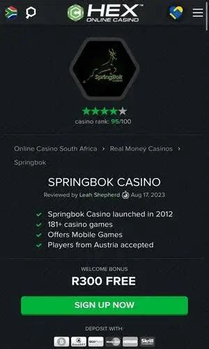  springbok casino sign up